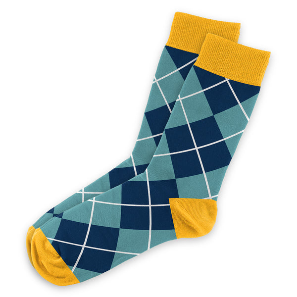 Blue Argyle Socks