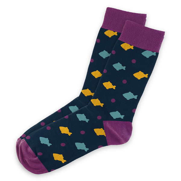 Purple Fish Socks