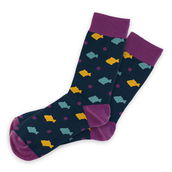Purple Fish Socks